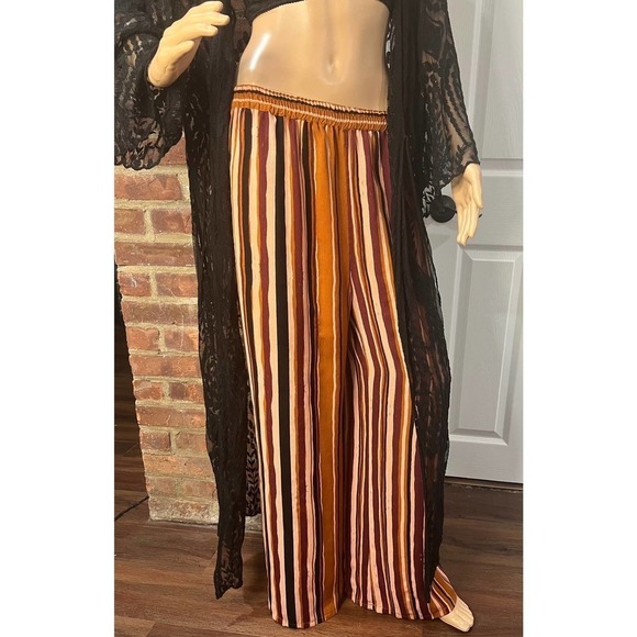 Womens ModCloth Boho Striped wideleg pants M - Picture 3 of 7